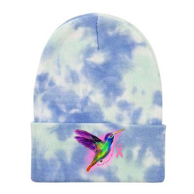 Humming Bird Breast Cancer Awareness Tie Dye 12in Knit Beanie