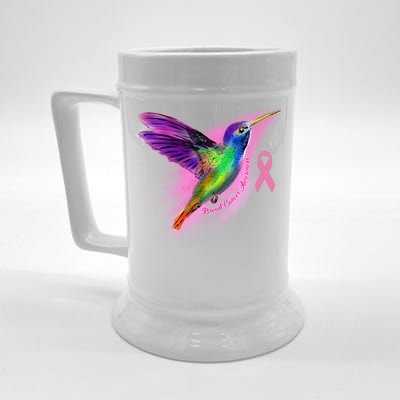 Humming Bird Breast Cancer Awareness Beer Stein