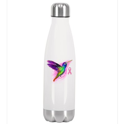 Humming Bird Breast Cancer Awareness Stainless Steel Insulated Water Bottle