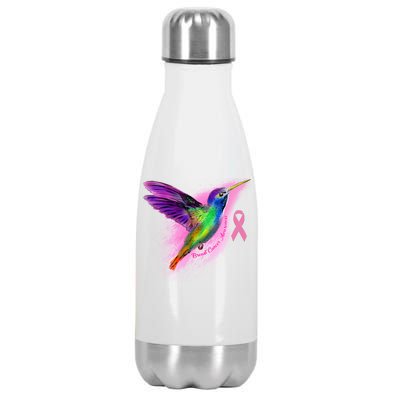 Humming Bird Breast Cancer Awareness Stainless Steel Insulated Water Bottle