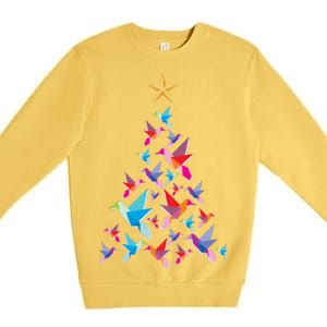 Humming Bird Christmas Tree Premium Crewneck Sweatshirt