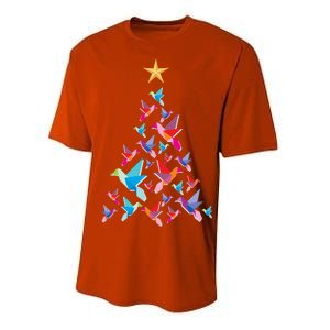 Humming Bird Christmas Tree Performance Sprint T-Shirt