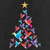 Humming Bird Christmas Tree Cool Comfort Performance Bucket Hat