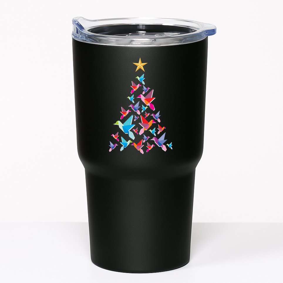 Humming Bird Christmas Tree Tumbler