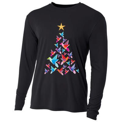 Humming Bird Christmas Tree Cooling Performance Long Sleeve Crew