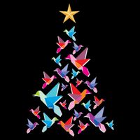 Humming Bird Christmas Tree Youth Performance Sprint T-Shirt