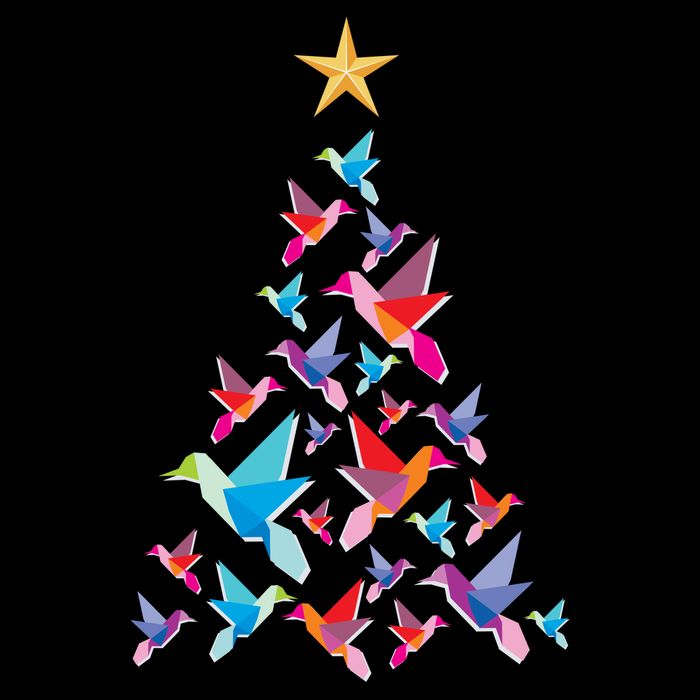 Humming Bird Christmas Tree Youth Performance Sprint T-Shirt