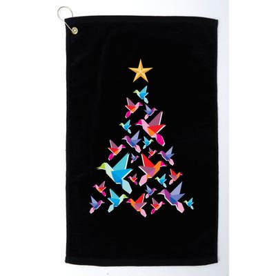 Humming Bird Christmas Tree Golf Towel