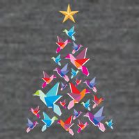 Humming Bird Christmas Tree Button
