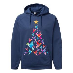 Humming Bird Christmas Tree Performance Fleece Hoodie