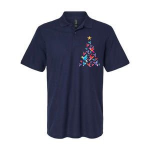 Humming Bird Christmas Tree Softstyle Adult Sport Polo