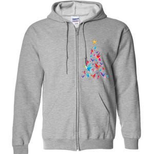 Humming Bird Christmas Tree Full Zip Hoodie