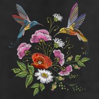 Humming Birds Flowers Cool Comfort Performance Bucket Hat