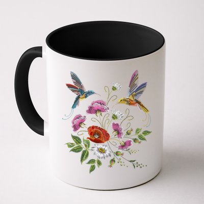 Humming Birds Flowers Mug