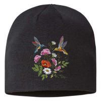 Humming Birds Flowers Sustainable Beanie