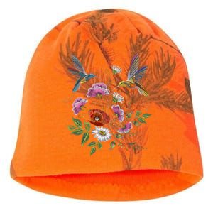 Humming Birds Flowers Kati - Camo Knit Beanie