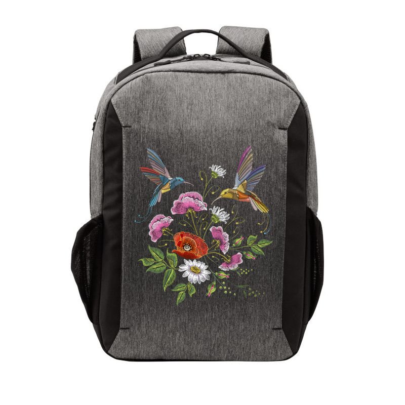 Humming Birds Flowers Vector Backpack