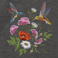 Humming Birds Flowers Vector Backpack