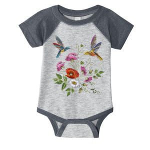 Humming Birds Flowers Infant Baby Jersey Bodysuit