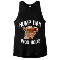 Hump Day Woo Hoo Camel Face Ladies PosiCharge Tri-Blend Wicking Tank