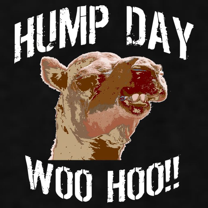 Hump Day Woo Hoo Camel Face Ladies PosiCharge Tri-Blend Wicking Tank