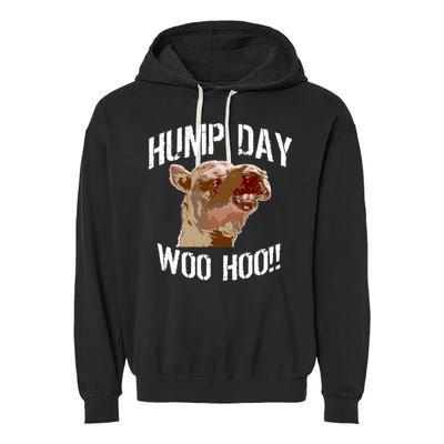 Hump Day Woo Hoo Camel Face Garment-Dyed Fleece Hoodie