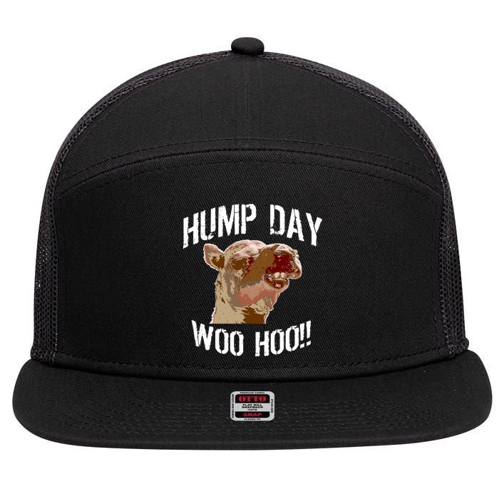 Hump Day Woo Hoo Camel Face 7 Panel Mesh Trucker Snapback Hat