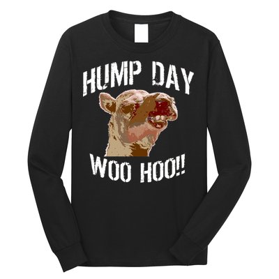 Hump Day Woo Hoo Camel Face Long Sleeve Shirt