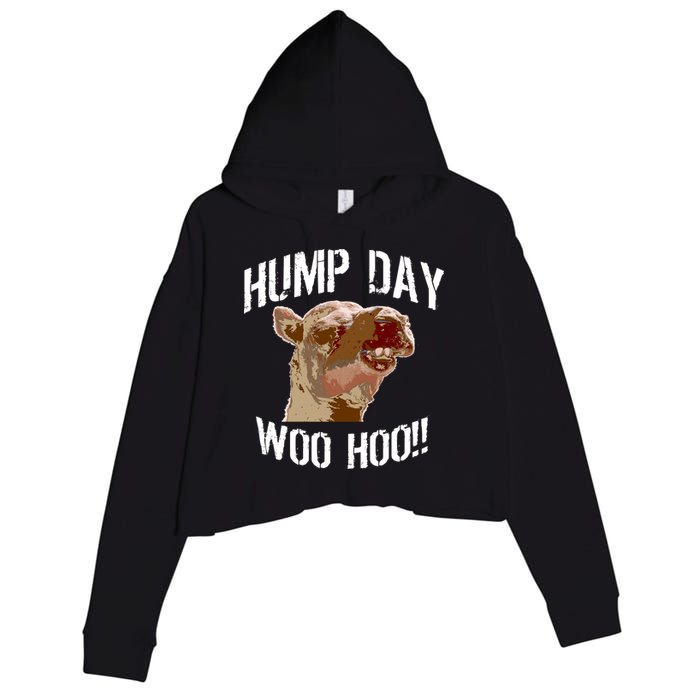 Hump Day Woo Hoo Camel Face Crop Fleece Hoodie