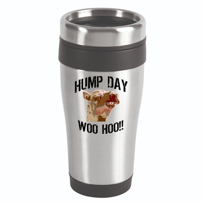 Hump Day Woo Hoo Camel Face 16oz Travel Tumbler