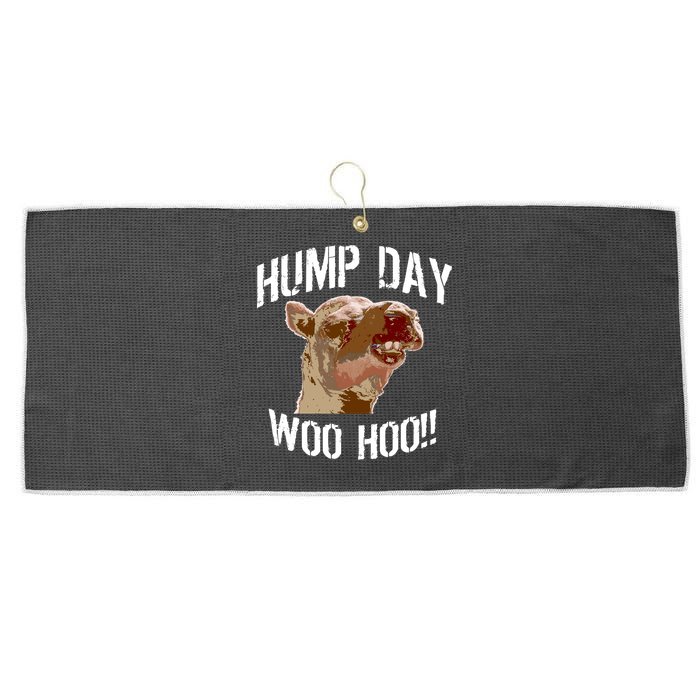 Hump Day Woo Hoo Camel Face Large Microfiber Waffle Golf Towel