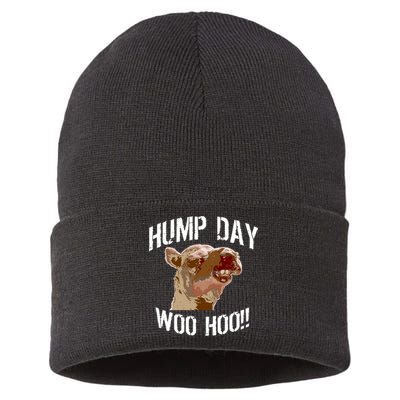 Hump Day Woo Hoo Camel Face Sustainable Knit Beanie