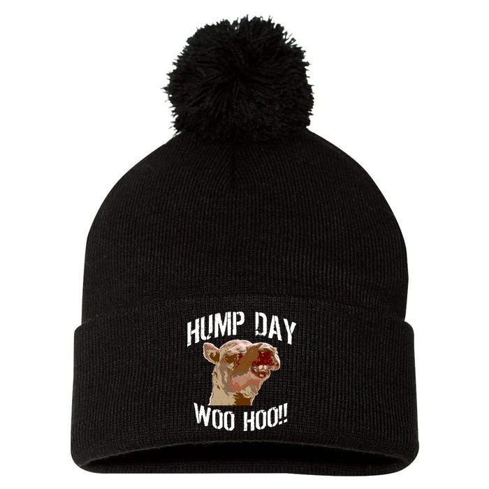 Hump Day Woo Hoo Camel Face Pom Pom 12in Knit Beanie