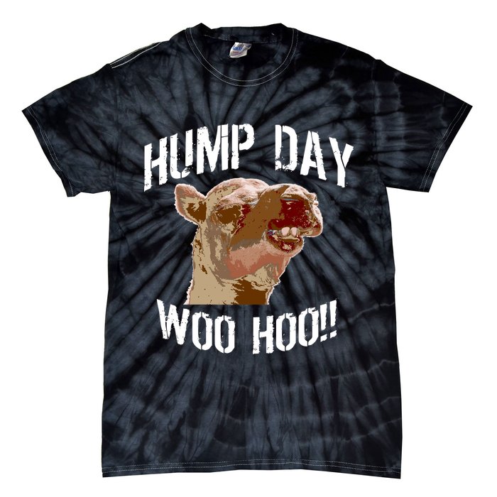 Hump Day Woo Hoo Camel Face Tie-Dye T-Shirt