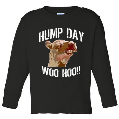 Hump Day Woo Hoo Camel Face Toddler Long Sleeve Shirt