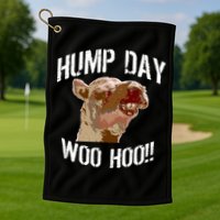 Hump Day Woo Hoo Camel Face Golf Towel