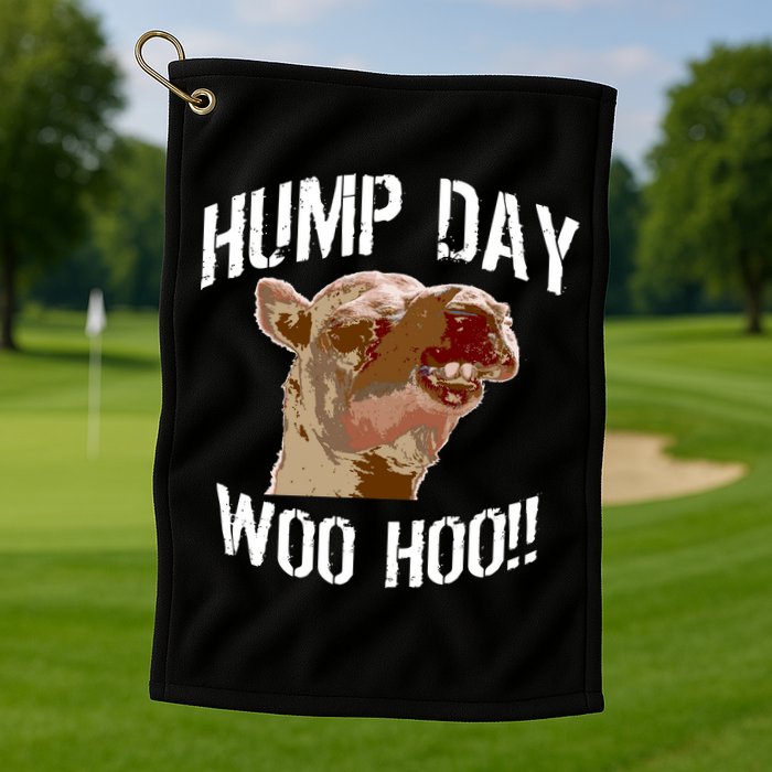 Hump Day Woo Hoo Camel Face Golf Towel
