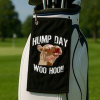 Hump Day Woo Hoo Camel Face Golf Towel