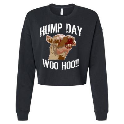 Hump Day Woo Hoo Camel Face Cropped Pullover Crew