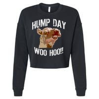 Hump Day Woo Hoo Camel Face Cropped Pullover Crew