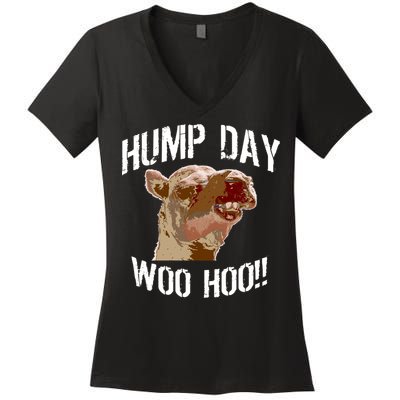 Hump Day Woo Hoo Camel Face Women's V-Neck T-Shirt