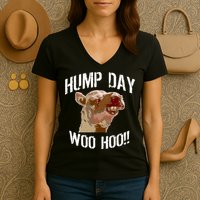 Hump Day Woo Hoo Camel Face Women's V-Neck T-Shirt