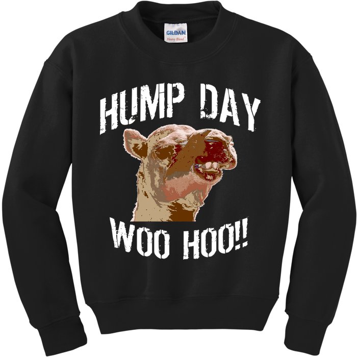 Hump Day Woo Hoo Camel Face Kids Sweatshirt
