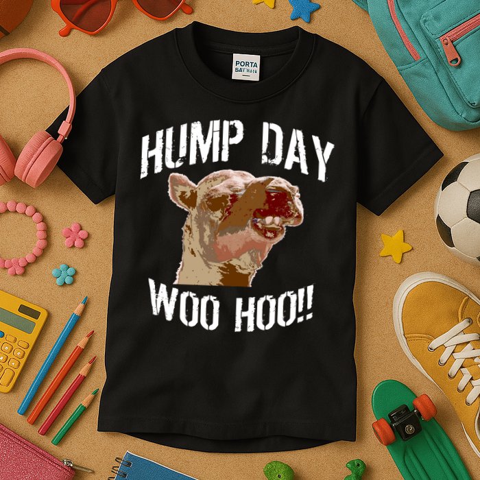 Hump Day Woo Hoo Camel Face Kids T-Shirt