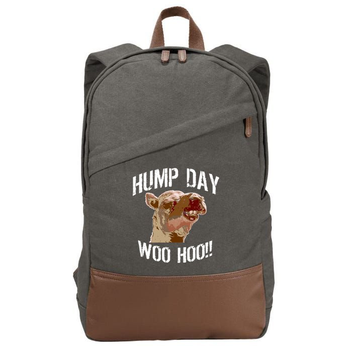 Hump Day Woo Hoo Camel Face Cotton Canvas Backpack