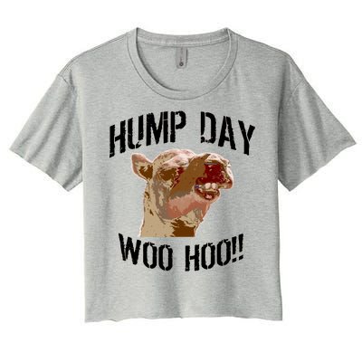 Hump Day Woo Hoo Camel Face Women's Crop Top Tee