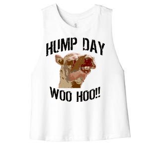 Hump Day Woo Hoo Camel Face Women's Racerback Cropped Tank