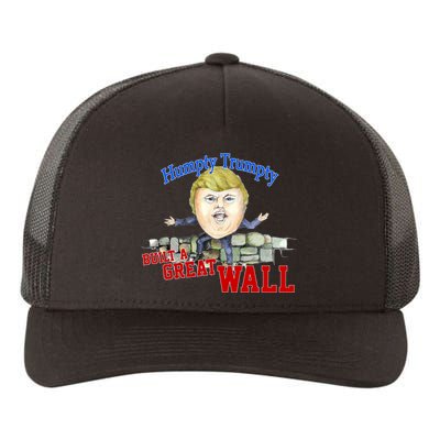 Humpty Trumpty Build A Great Wall Yupoong Adult 5-Panel Trucker Hat