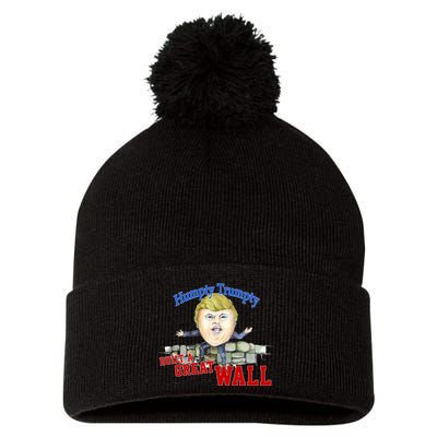 Humpty Trumpty Build A Great Wall Pom Pom 12in Knit Beanie