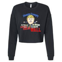 Humpty Trumpty Build A Great Wall Cropped Pullover Crew